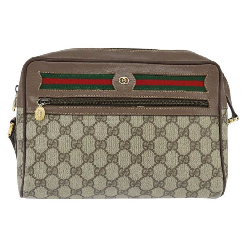 【日本直送】GUCCI GG Supreme Web Sherry Line 單肩包 PVC 米色 001 44 6472 正品 150085-12