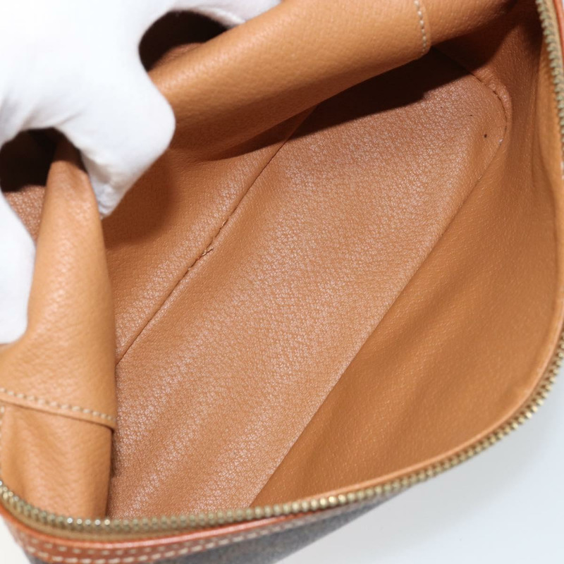 【日本直送】CELINE Macadam帆布化妝包 PVC皮革 棕色 金色 Auth 149953-10