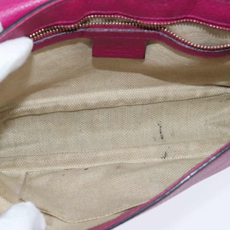 【日本直送】GUCCI Soho鏈條單肩包 皮革 粉紅色 金色 336752 正品 150086-10