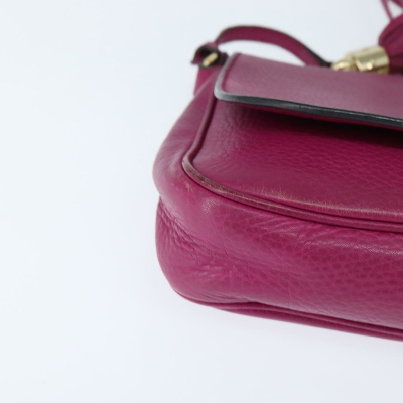 【日本直送】GUCCI Soho鏈條單肩包 皮革 粉紅色 金色 336752 正品 150086-13