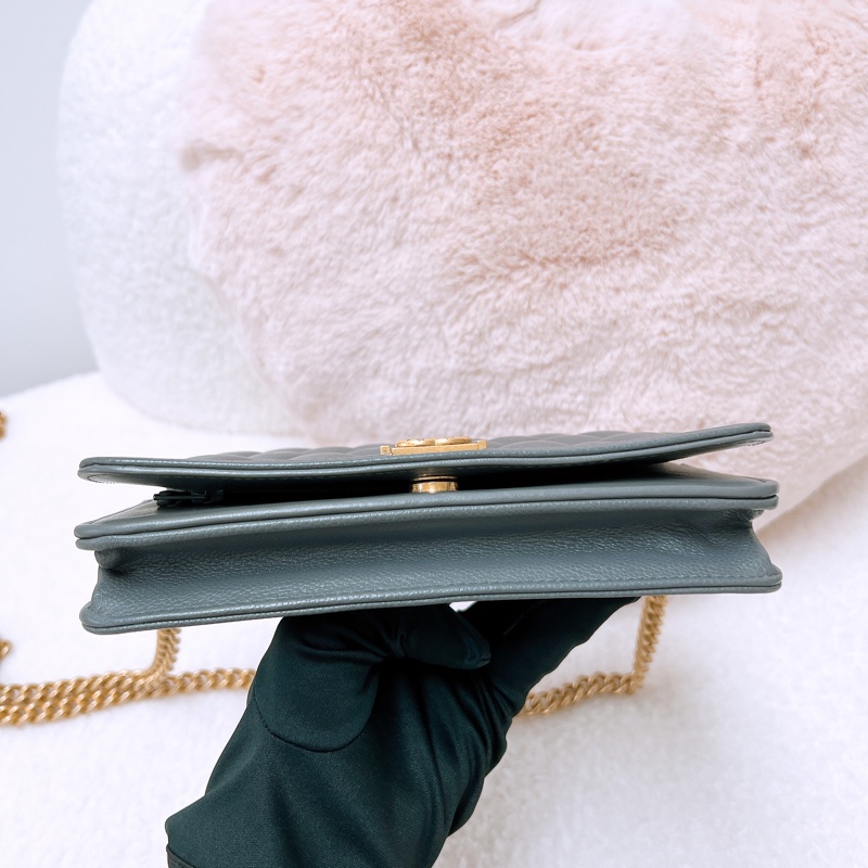 Chanel boy woc 灰色牛皮鏈條包-1