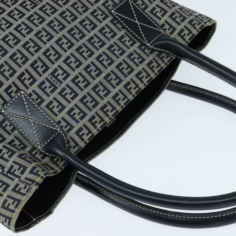 【日本直送】FENDI Zucchino帆布手提包 海軍藍 銀色 正品 150033-5
