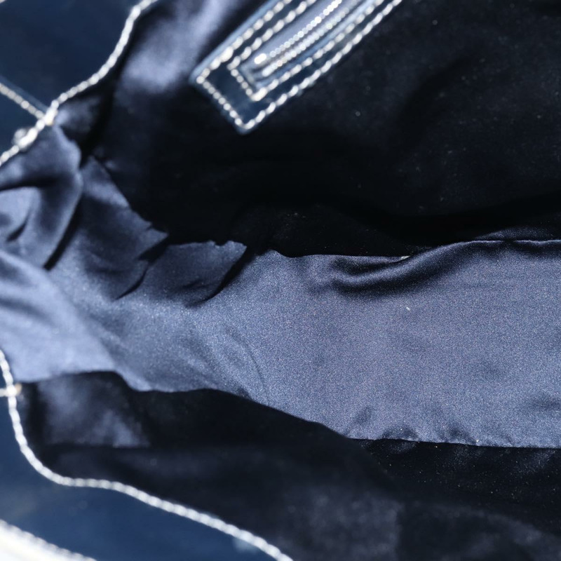 【日本直送】FENDI Zucchino帆布手提包 海軍藍 銀色 正品 150033-17