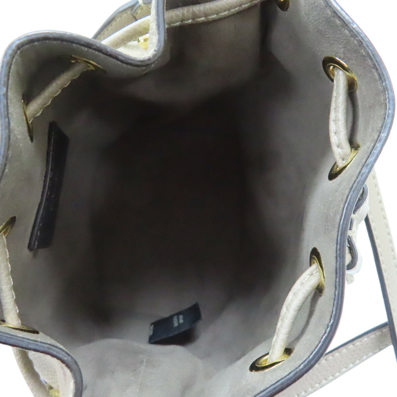 灰色 牛皮 Mon Tresor 水桶 斜背包-4