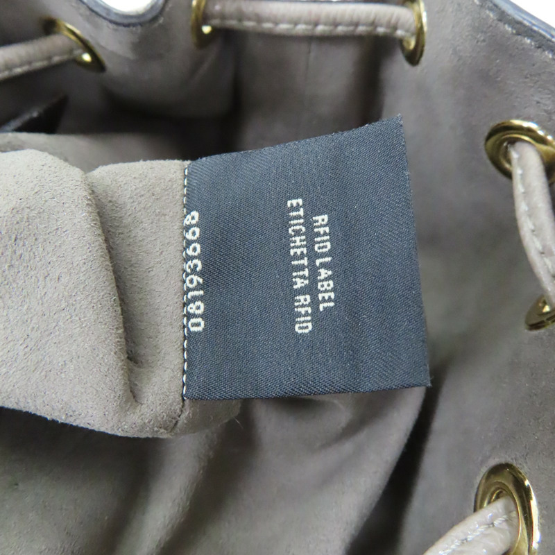 灰色 牛皮 Mon Tresor 水桶 斜背包-7