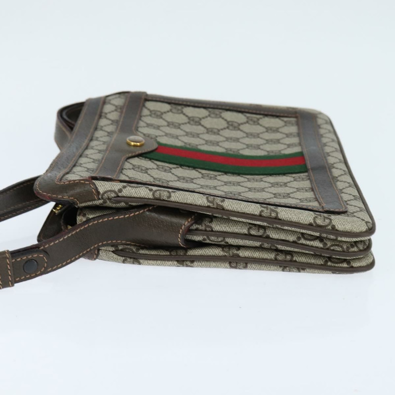 【日本直送】GUCCI GG Supreme Web Sherry Line 單肩包 PVC 米色 378 001 4085 正品 150126-2