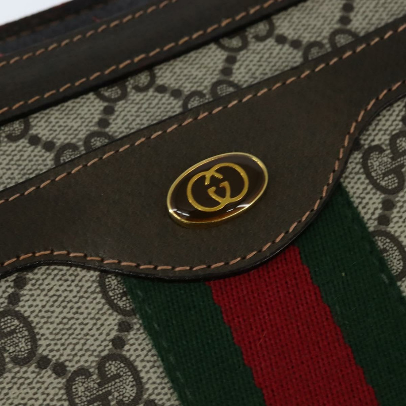 【日本直送】GUCCI GG Supreme Web Sherry Line 單肩包 PVC 米色 378 001 4085 正品 150126-16