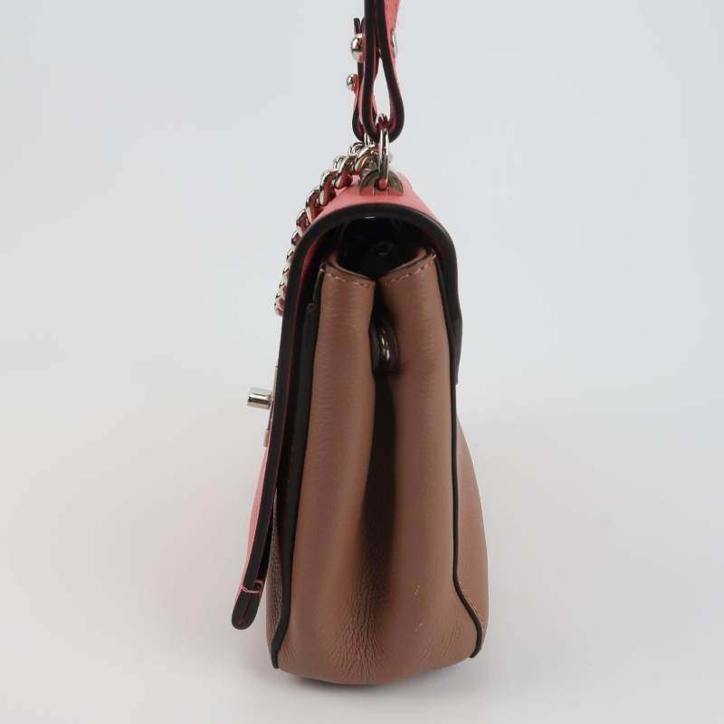 Louis Vuitton (LV) Lockme 牛皮拼色LV轉鎖斜挎包單肩包-2