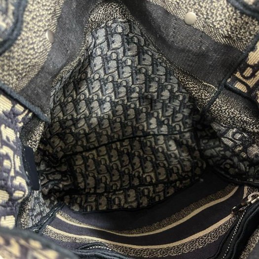 東區正精品㊣DIOR M1293VRW_M928 藍色緹花布帆布雙扣後背包斜背包 RZ6029-3