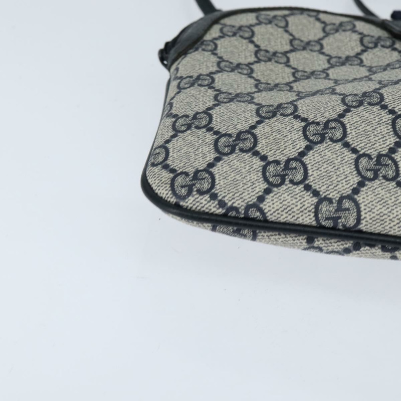 【日本直送】GUCCI GG Supreme Sherry Line 單肩包 PVC 海軍藍/金色 904 02 047 Auth bs30434-8