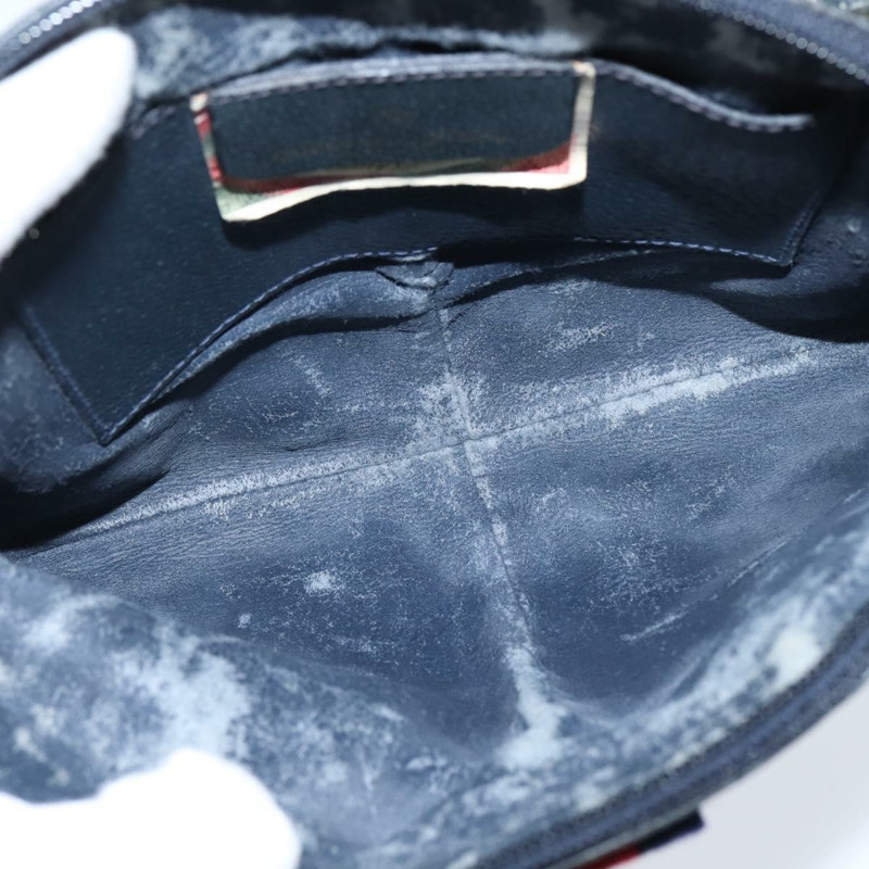 【日本直送】GUCCI GG Supreme Sherry Line 單肩包 PVC 海軍藍/金色 904 02 047 Auth bs30434-9