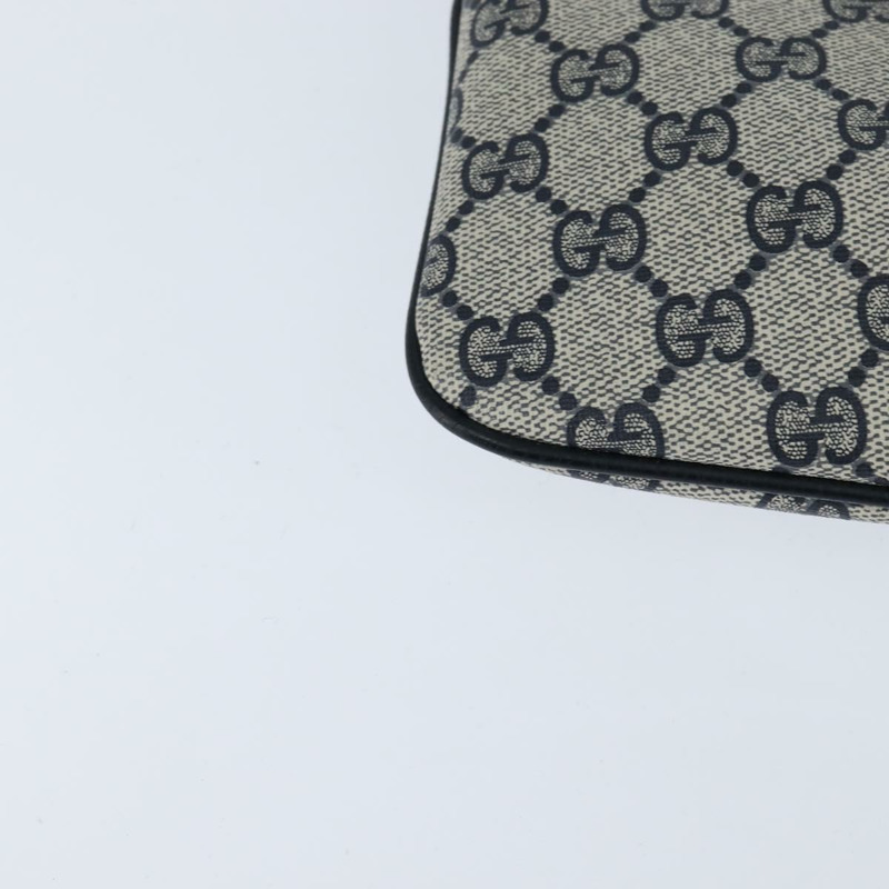 【日本直送】GUCCI GG Supreme Sherry Line 單肩包 PVC 海軍藍/金色 904 02 047 Auth bs30434-14