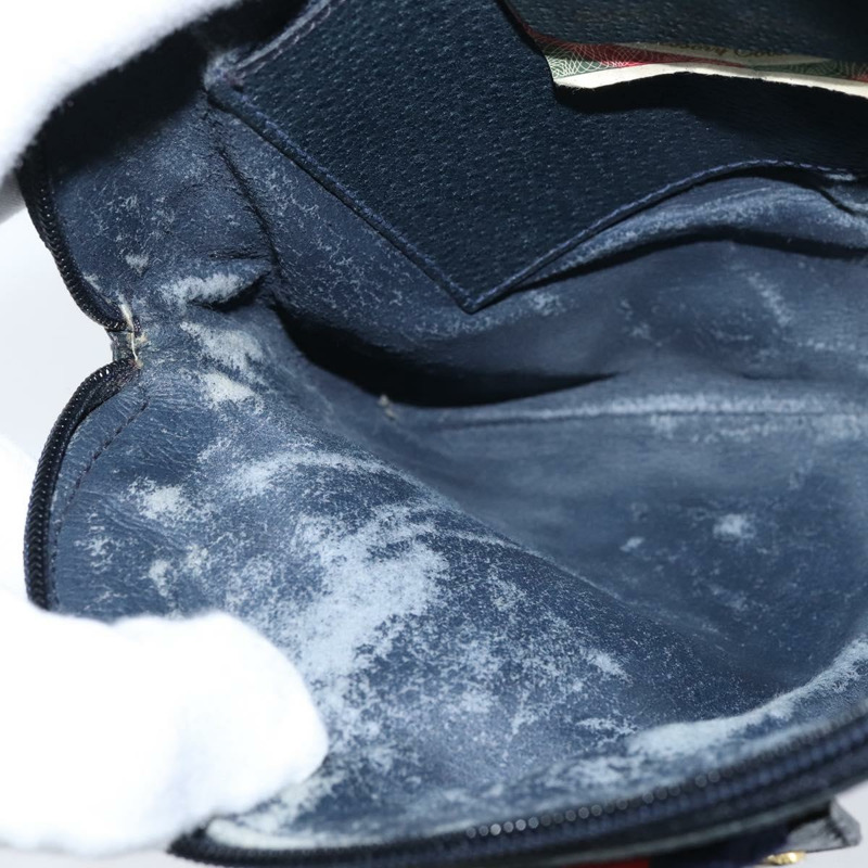 【日本直送】GUCCI GG Supreme Sherry Line 單肩包 PVC 海軍藍/金色 904 02 047 Auth bs30434-19