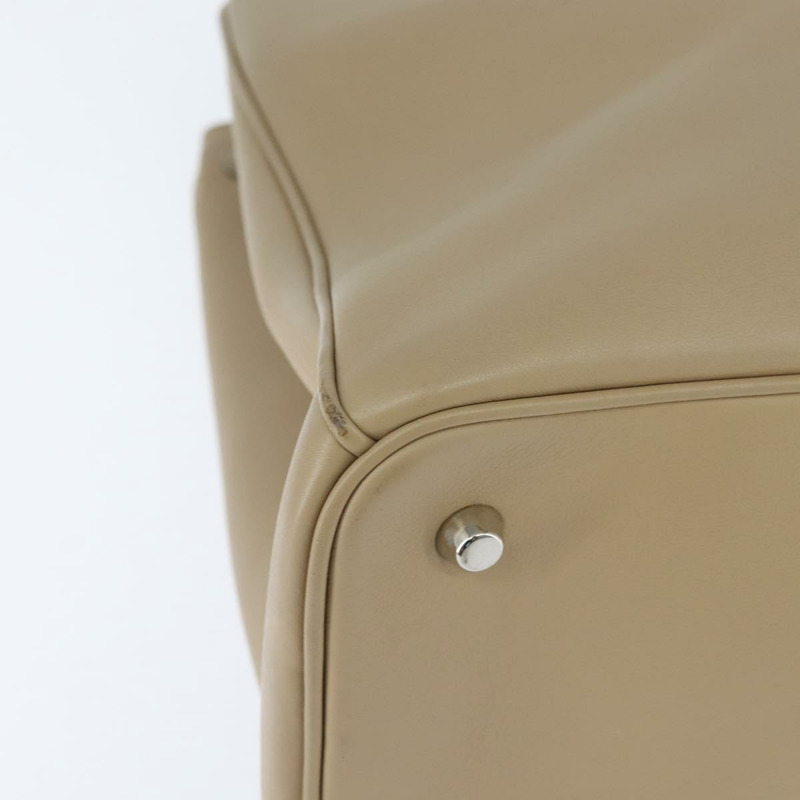 【日本直送】Christian Dior Diorissimo 手提包 皮革 2way 米色 銀色 正品 bs29767-9