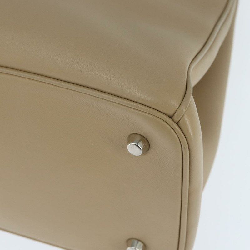 【日本直送】Christian Dior Diorissimo 手提包 皮革 2way 米色 銀色 正品 bs29767-14