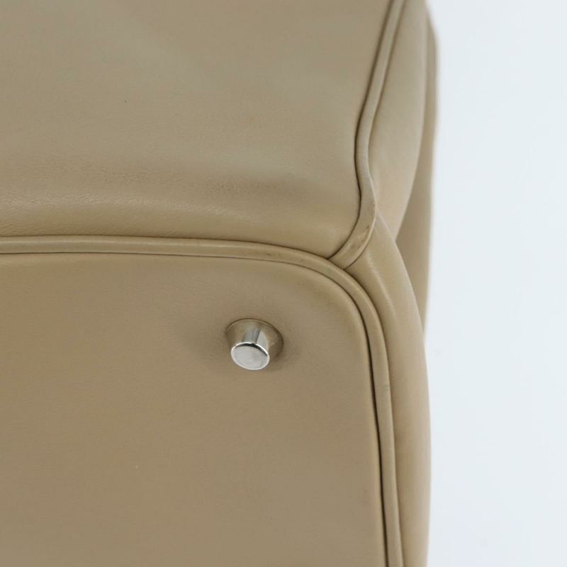 【日本直送】Christian Dior Diorissimo 手提包 皮革 2way 米色 銀色 正品 bs29767-16