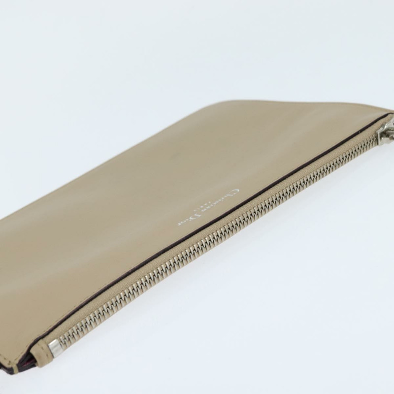 【日本直送】Christian Dior Diorissimo 手提包 皮革 2way 米色 銀色 正品 bs29767-28