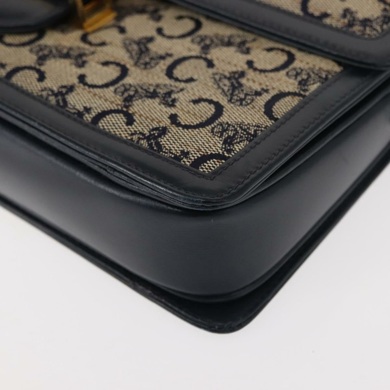 【日本直送】CELINE C Sulky 肩包 帆布 皮革 海軍藍 金色 正品 ep11628-11