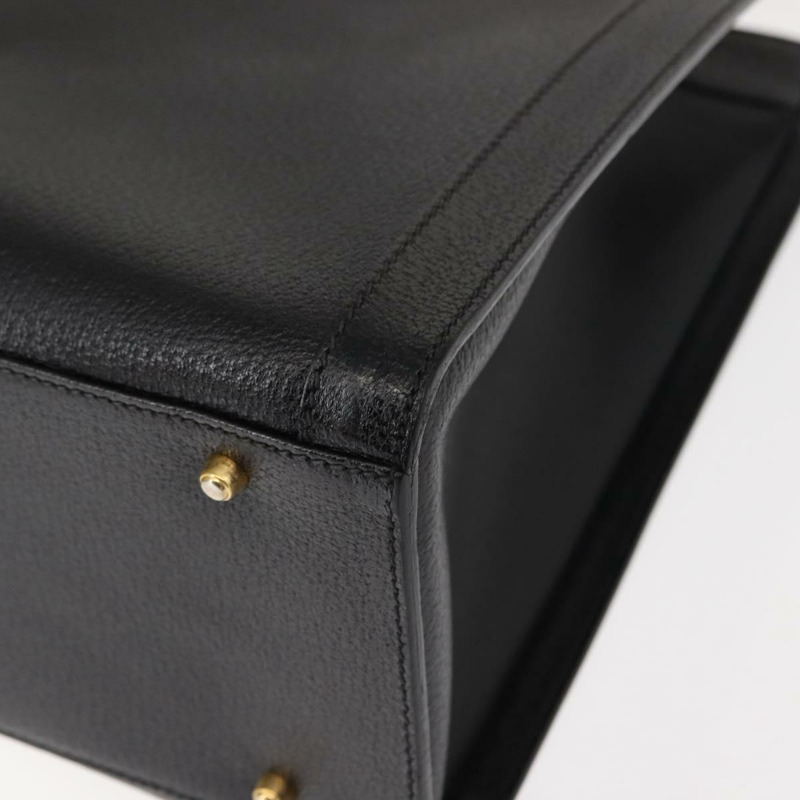 【日本直送】GUCCI 竹節手提包 皮革 黑色 金色 002 1186 0260 正品 ep11571-12