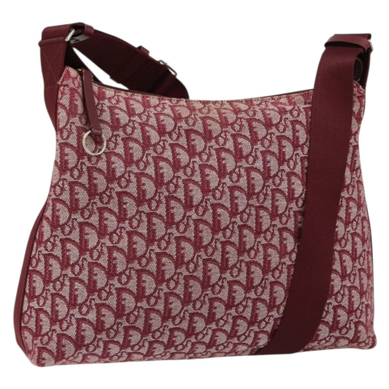 【日本直送】Christian Dior Trotter帆布肩背包 紅色銀色 正品 ep11517-0