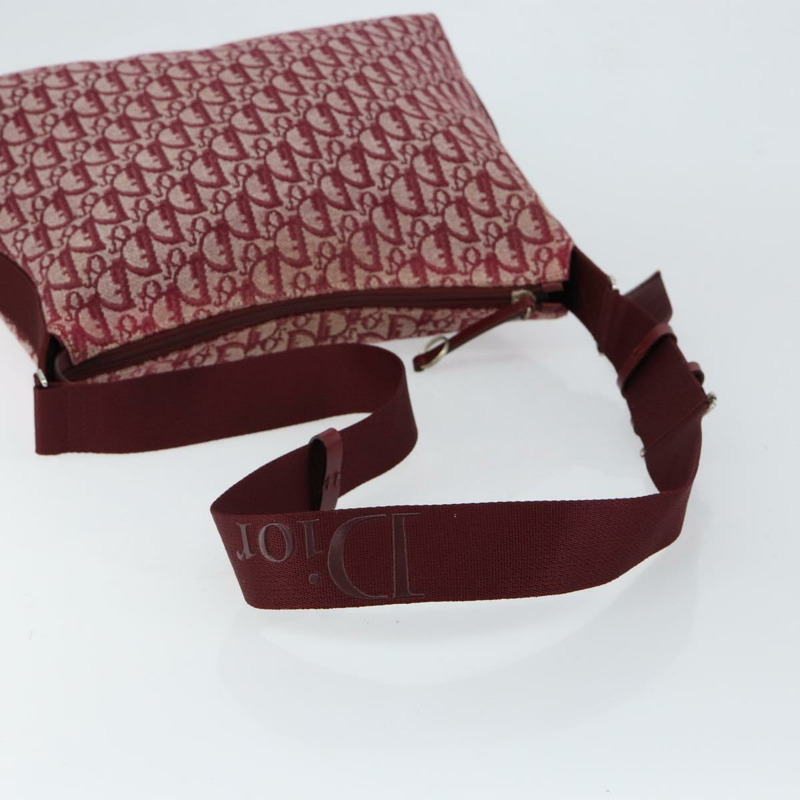 【日本直送】Christian Dior Trotter帆布肩背包 紅色銀色 正品 ep11517-6