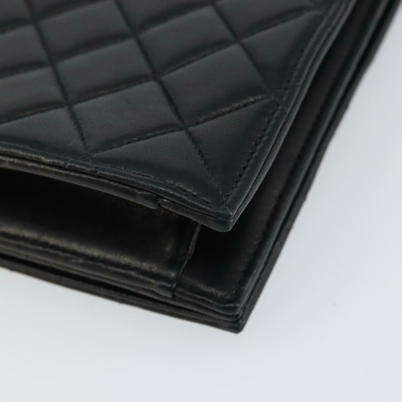 【日本直送】香奈兒 2.55 Matelasse 手提包,羊皮材質,黑色,金色雙C標誌,正品編號 148464-11