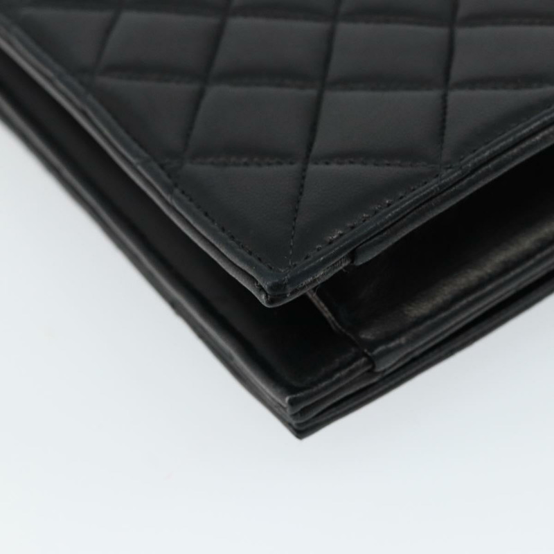 【日本直送】香奈兒 2.55 Matelasse 手提包,羊皮材質,黑色,金色雙C標誌,正品編號 148464-12