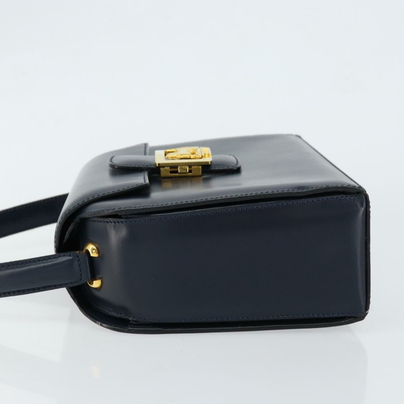 【日本直送】CELINE 馬車手提包 皮革 海軍藍 金色 正品 ep11510-4