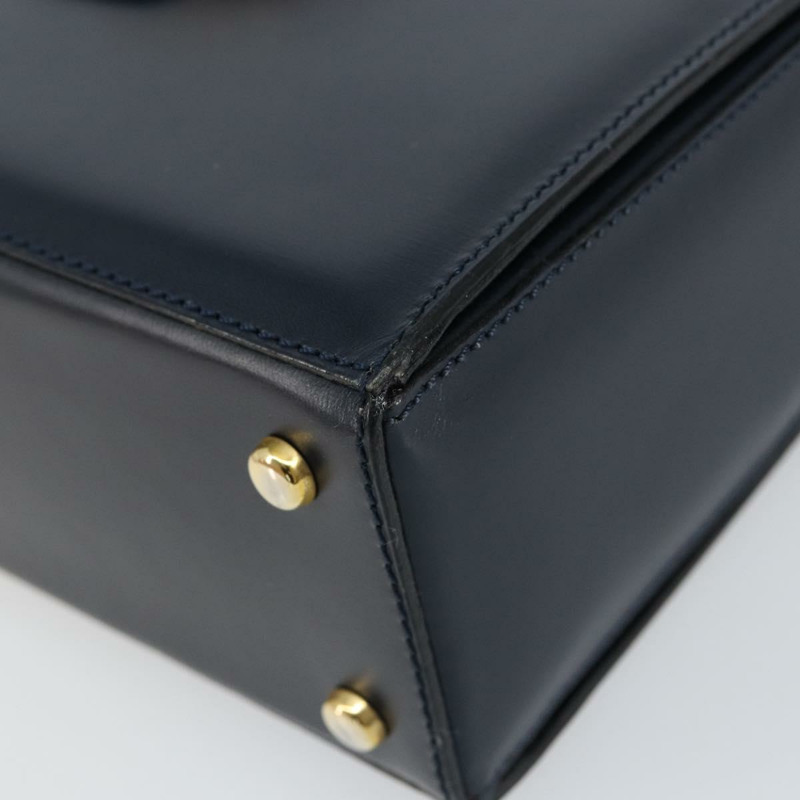 【日本直送】CELINE 馬車手提包 皮革 海軍藍 金色 正品 ep11510-9