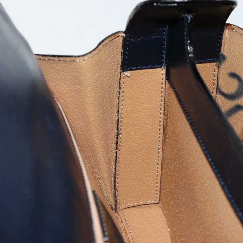 【日本直送】CELINE 馬車手提包 皮革 海軍藍 金色 正品 ep11510-17