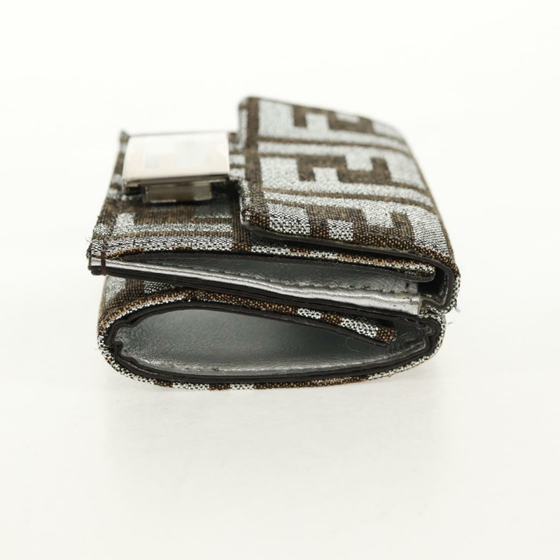 【日本直送】FENDI Zucca帆布法國皮夾 銀棕色 正品 148473M-4