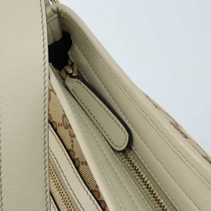 【日本直送】GUCCI GG帆布肩背包 米色 金色 正品 148374-14