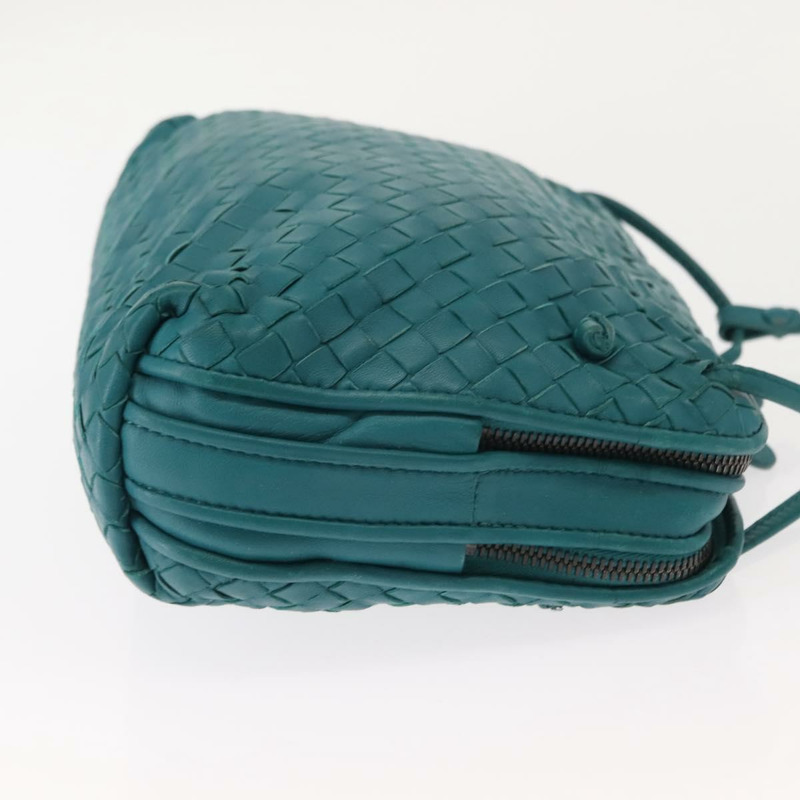 【日本直送】BOTTEGA VENETA INTRECCIATO 皮革單背包，土耳其藍，正品 148399-3