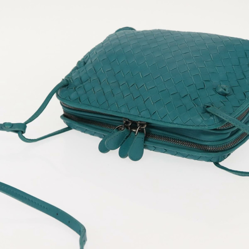 【日本直送】BOTTEGA VENETA INTRECCIATO 皮革單背包，土耳其藍，正品 148399-5
