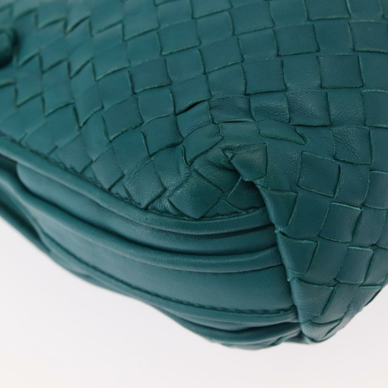 【日本直送】BOTTEGA VENETA INTRECCIATO 皮革單背包，土耳其藍，正品 148399-12