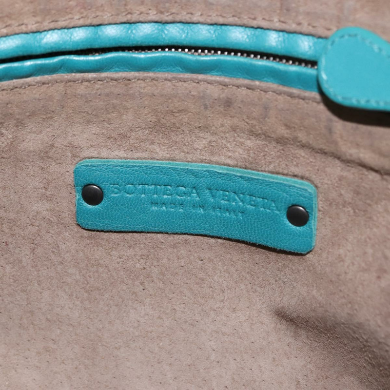【日本直送】BOTTEGA VENETA INTRECCIATO 皮革單背包，土耳其藍，正品 148399-15