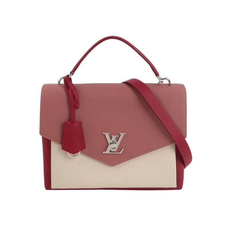 Louis Vuitton (LV) Lockme 牛皮拼色LV轉鎖斜挎包單肩包-0