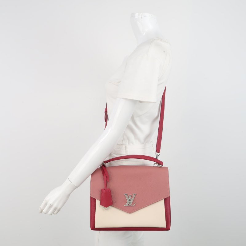 Louis Vuitton (LV) Lockme 牛皮拼色LV轉鎖斜挎包單肩包-1