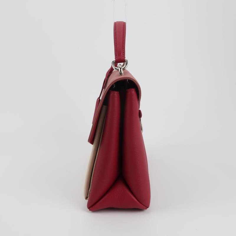 Louis Vuitton (LV) Lockme 牛皮拼色LV轉鎖斜挎包單肩包-2