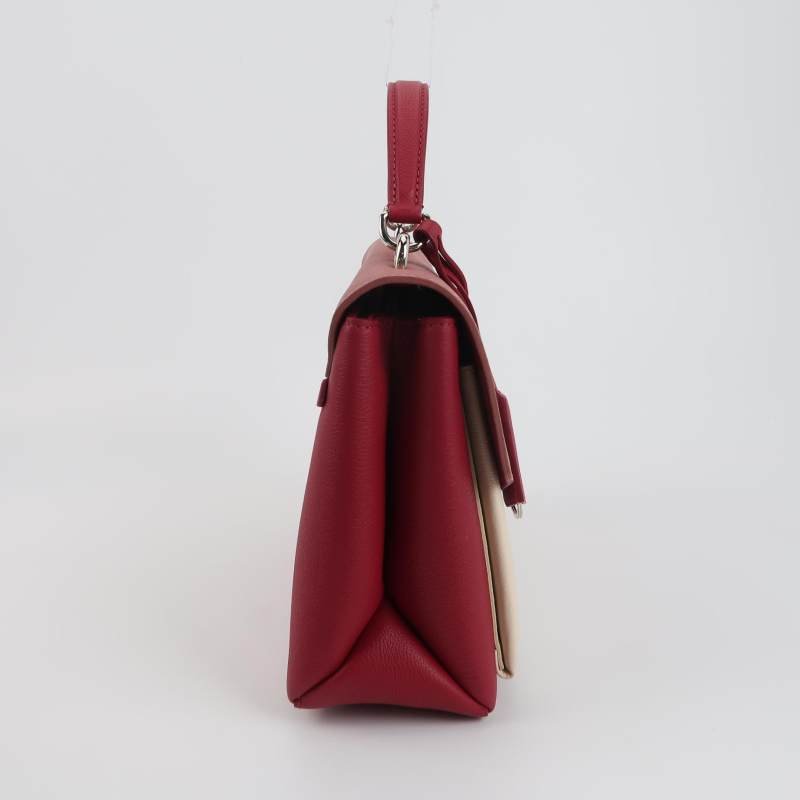 Louis Vuitton (LV) Lockme 牛皮拼色LV轉鎖斜挎包單肩包-3