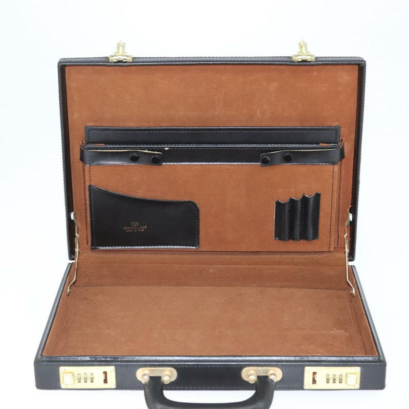 【日本直送】GUCCI Web Sherry Line 公事包手提包 皮革 黑色 金色 正品 150578-17