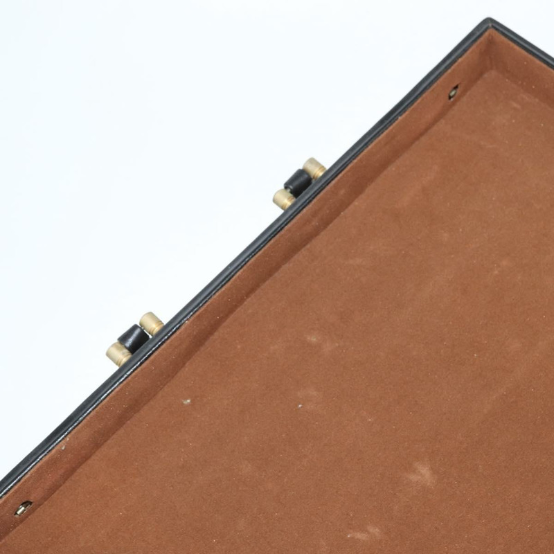 【日本直送】GUCCI Web Sherry Line 公事包手提包 皮革 黑色 金色 正品 150578-21