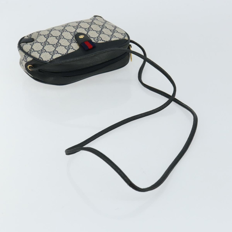 【日本直送】GUCCI GG Supreme Sherry Line 單肩包 PVC 海軍藍/紅色 89 02 066 正品 150546-6