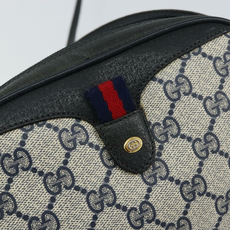 【日本直送】GUCCI GG Supreme Sherry Line 單肩包 PVC 海軍藍/紅色 89 02 066 正品 150546-13