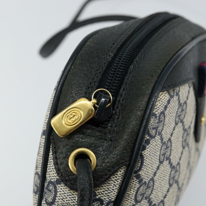 【日本直送】GUCCI GG Supreme Sherry Line 單肩包 PVC 海軍藍/紅色 89 02 066 正品 150546-14