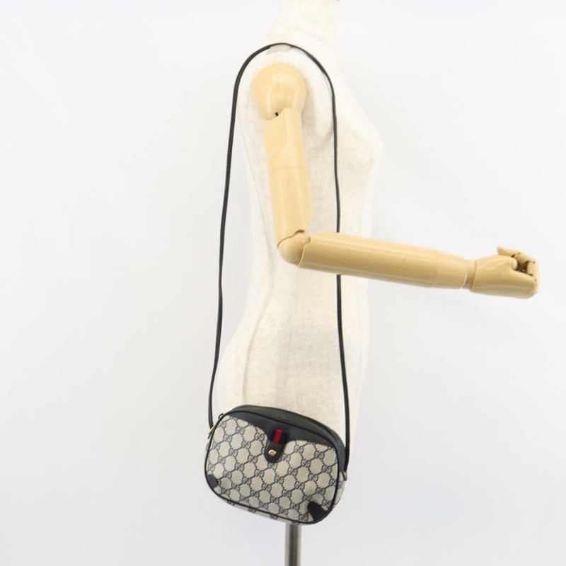 【日本直送】GUCCI GG Supreme Sherry Line 單肩包 PVC 海軍藍/紅色 89 02 066 正品 150546-20