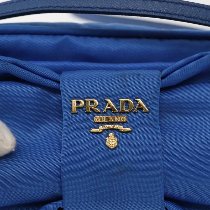 【日本直送】PRADA 尼龍藍金肩包 正品 150608-14