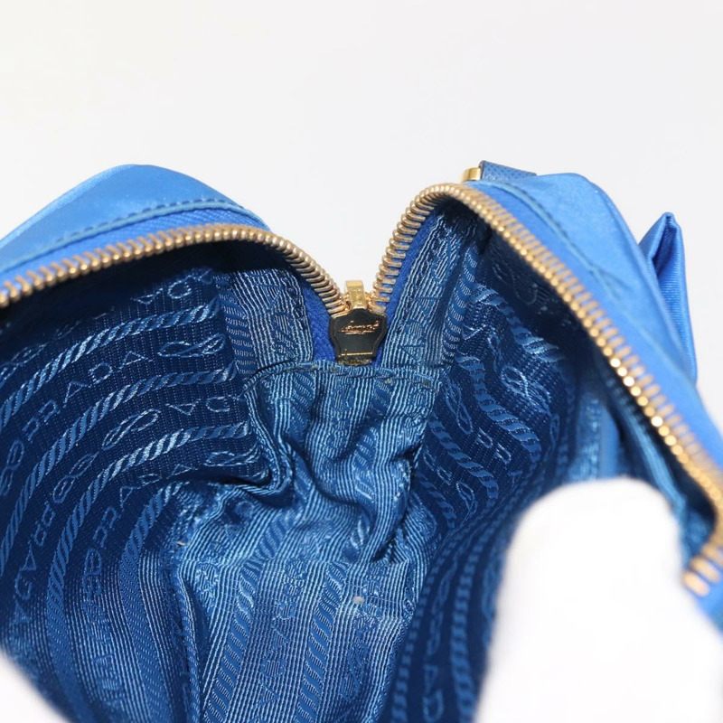 【日本直送】PRADA 尼龍藍金肩包 正品 150608-17