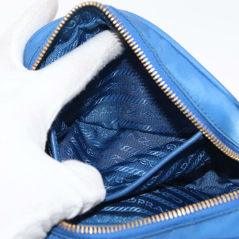 【日本直送】PRADA 尼龍藍金肩包 正品 150608-19