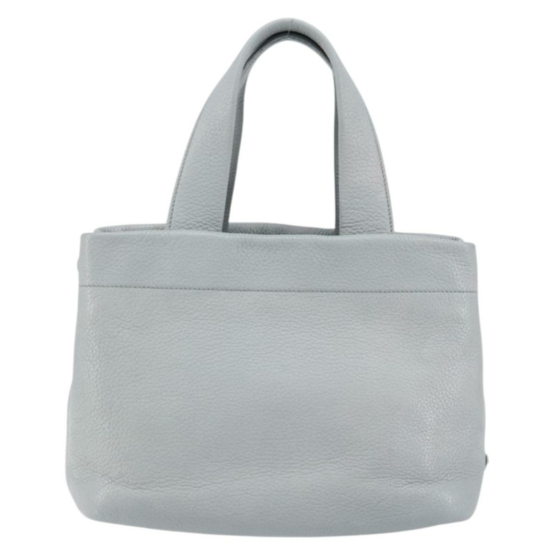 【日本直送】PRADA 小號托特包 沖孔皮革 灰色 金色 正品 bs30580-2